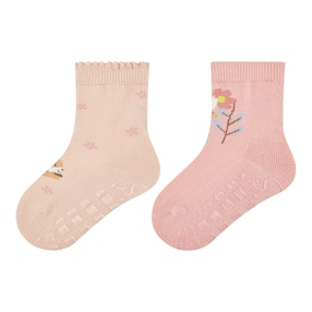 Lot de 2 paires de chaussettes antidérapantes lapin