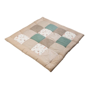 Tapis d’éveil / matelas pour parc 100 x 100 cm maille piquée gaufrée/velours côtelé