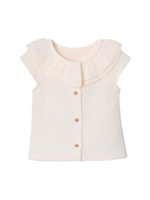 Baby Bluse aus Musselin mit Doppelkragen