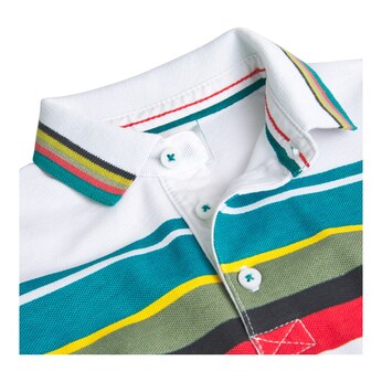 Polo-T-Shirt Streifen Piqué