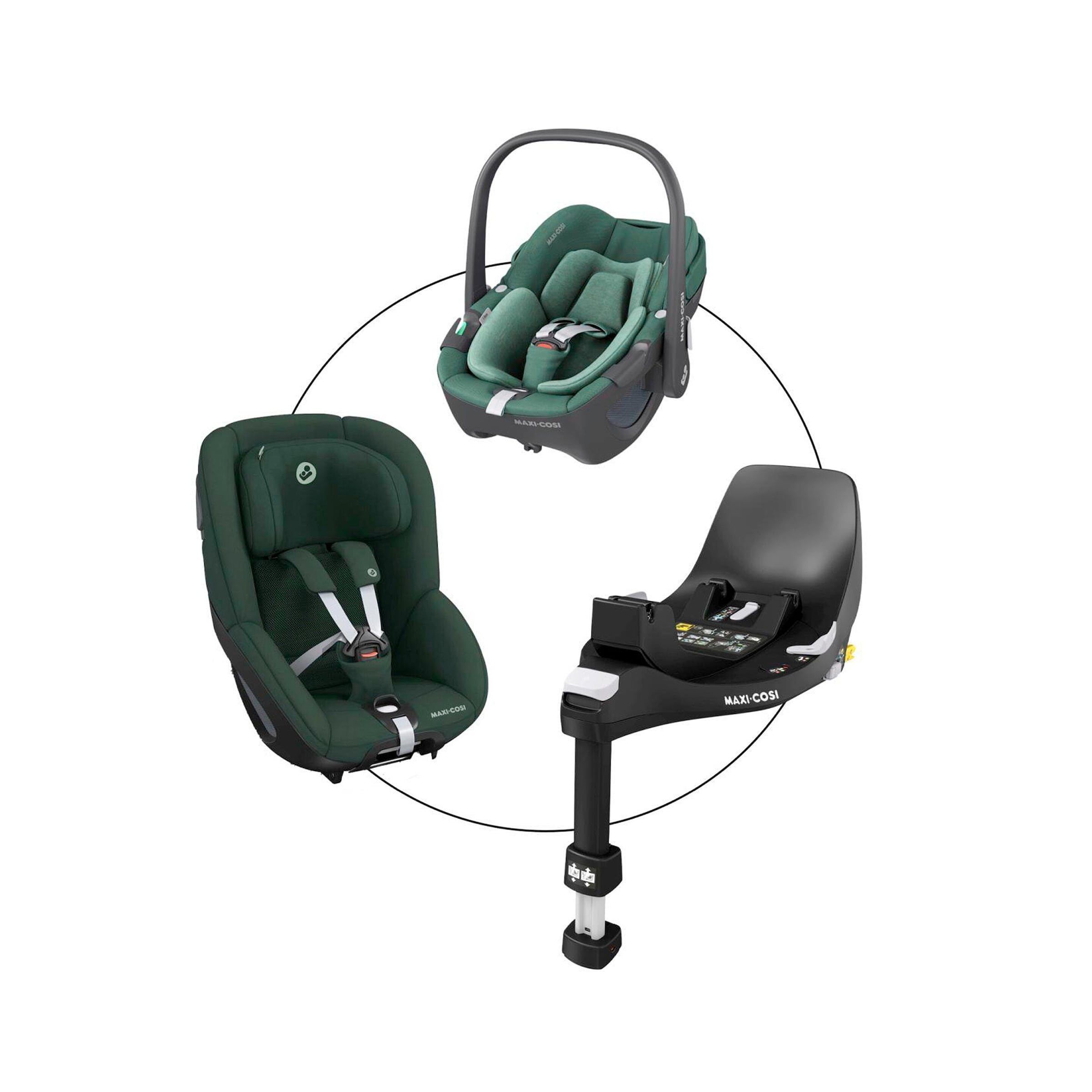 Maxi-Cosi Babyschale Pebble 360 inkl. Kindersitz Pearl 360 und Isofix-Basis FamilyFix 360