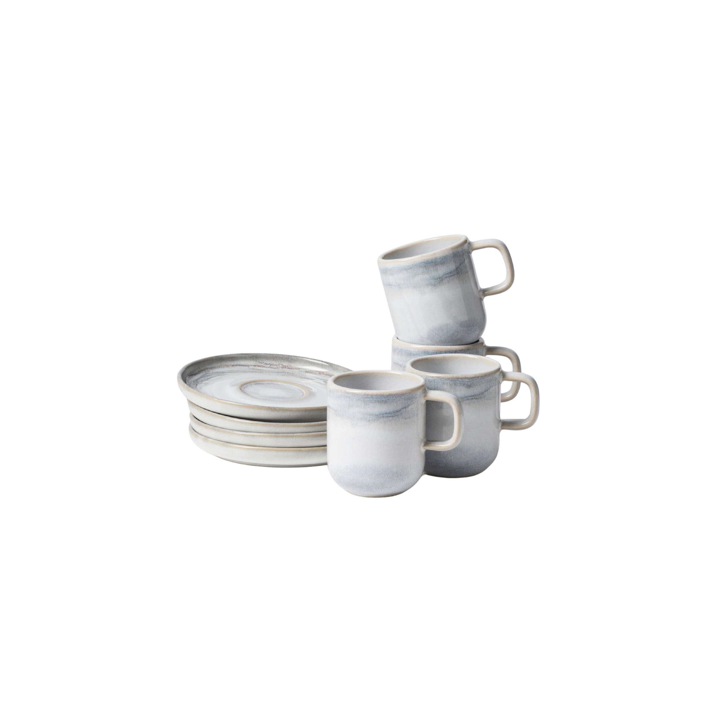 Espressotassen-Set, Steinzeug TIEFER SEE