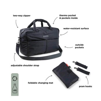 Gesteppte Wickeltasche