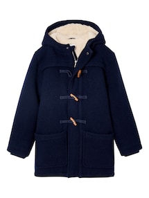 Jungen Dufflecoat mit Teddyfleece und Recycling-Wattierung
