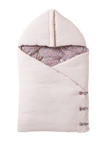 Bio-Kollektion: Baby Ausfahrsack aus Musselin  mit Recycling-Polyester