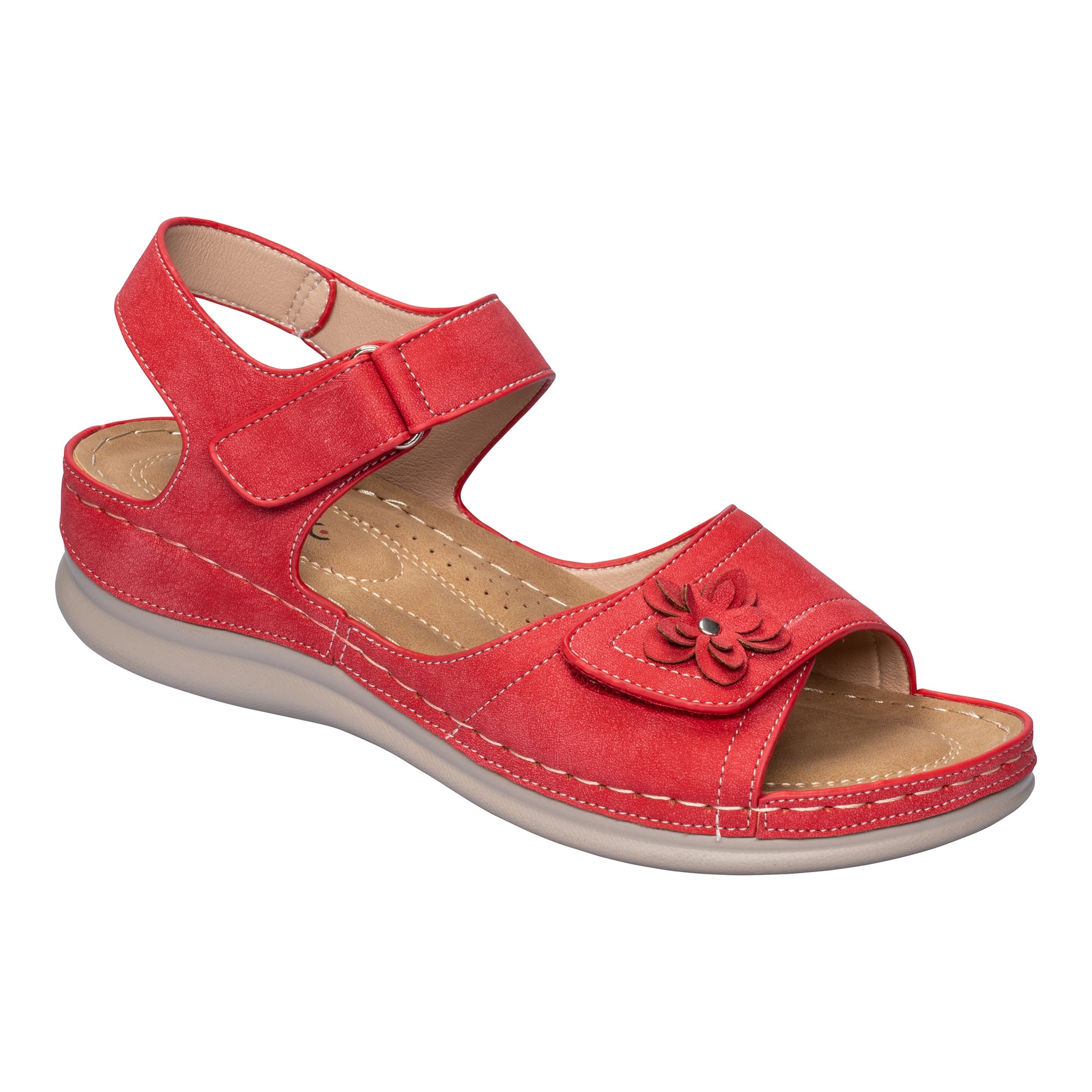 Klettsandalette „Carmen“ rot 37 Damen