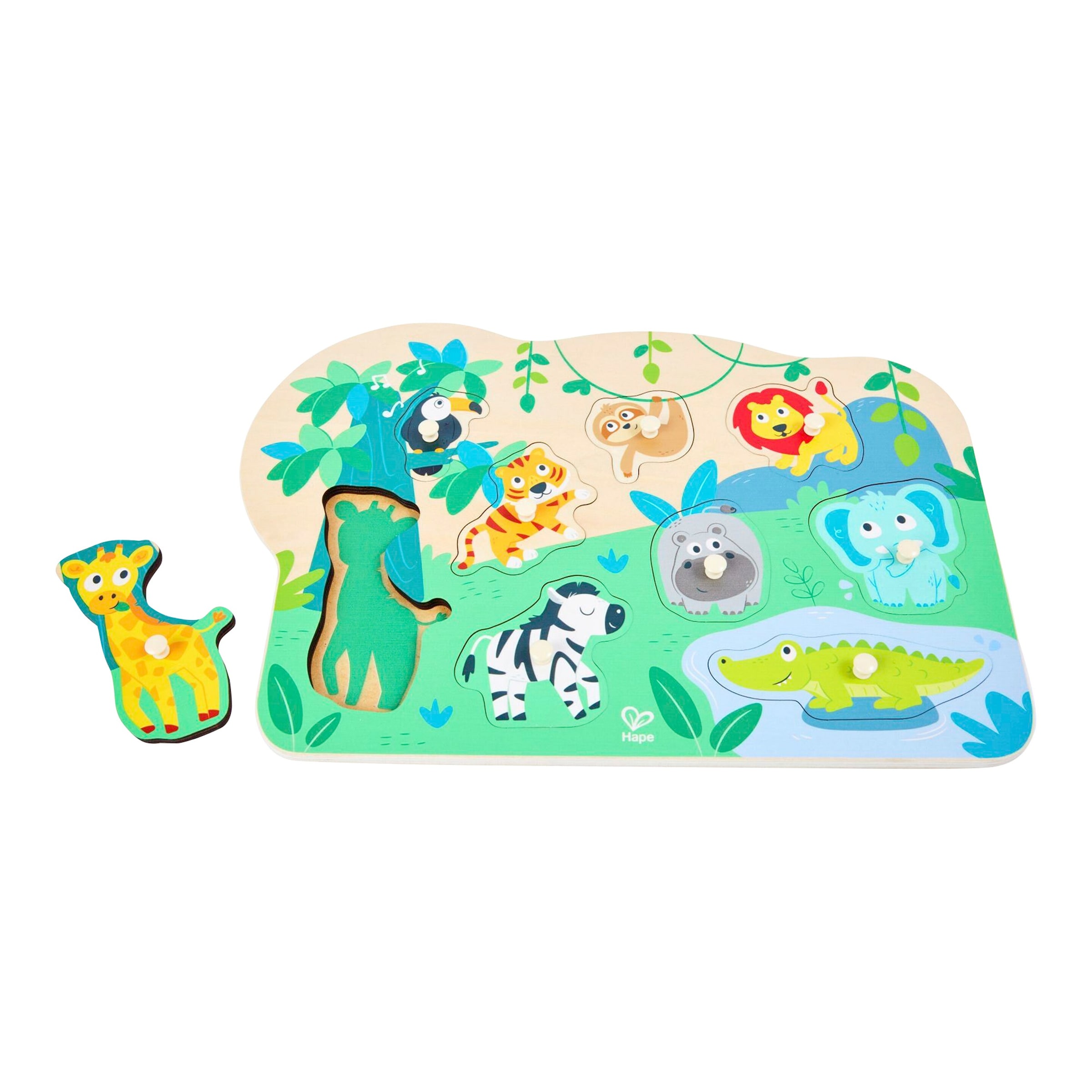 Hape Steckpuzzle Wildtiere