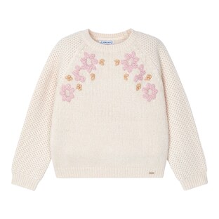 Pull en maille fleurs