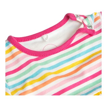 Kleid kurzarm Früchte Streifen
