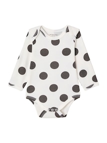 Bio-Kollektion: Baby Geschenk-Set: Body & Lätzchen mit Tupfen