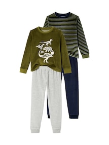 2er-Pack Jungen Samt-Schlafanzüge, Dinos BASIC