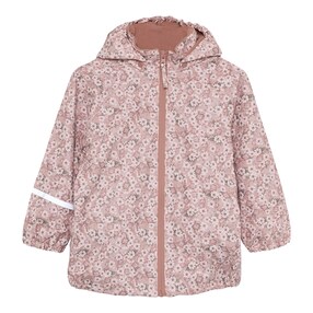 Regenjacke mit abnehmbarer Kapuze gefüttert Blumen