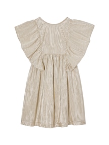 Mädchen Festkleid mit Schmetterlingsärmeln aus Lamé