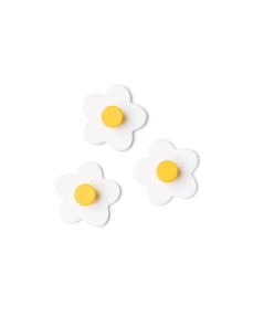 Hakenset  3er-Pack Blume weiss