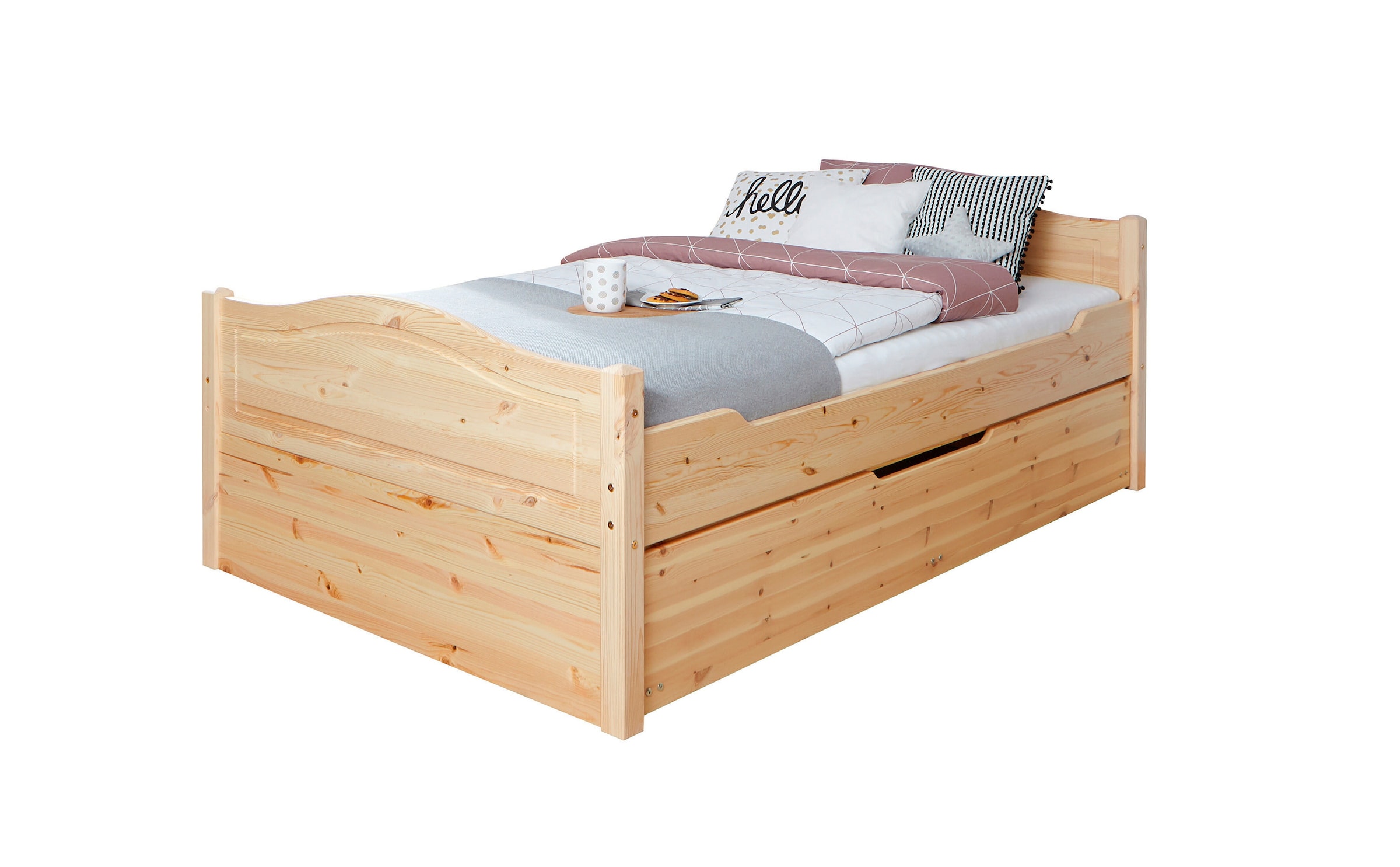 Ticaa Doppelbett "Leni" 140x200 mit Zusatzbett