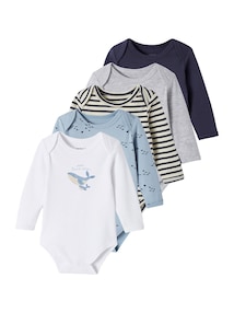 Bio-Kollektion: 5er-Pack Baby Schlupfbodys