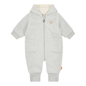 Fleece-Overall Kapuze mit Ohren und Klappfuß