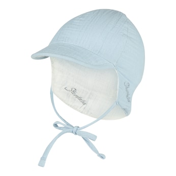 Musselin-Wendemütze mit Nacken- und UV-Schutz