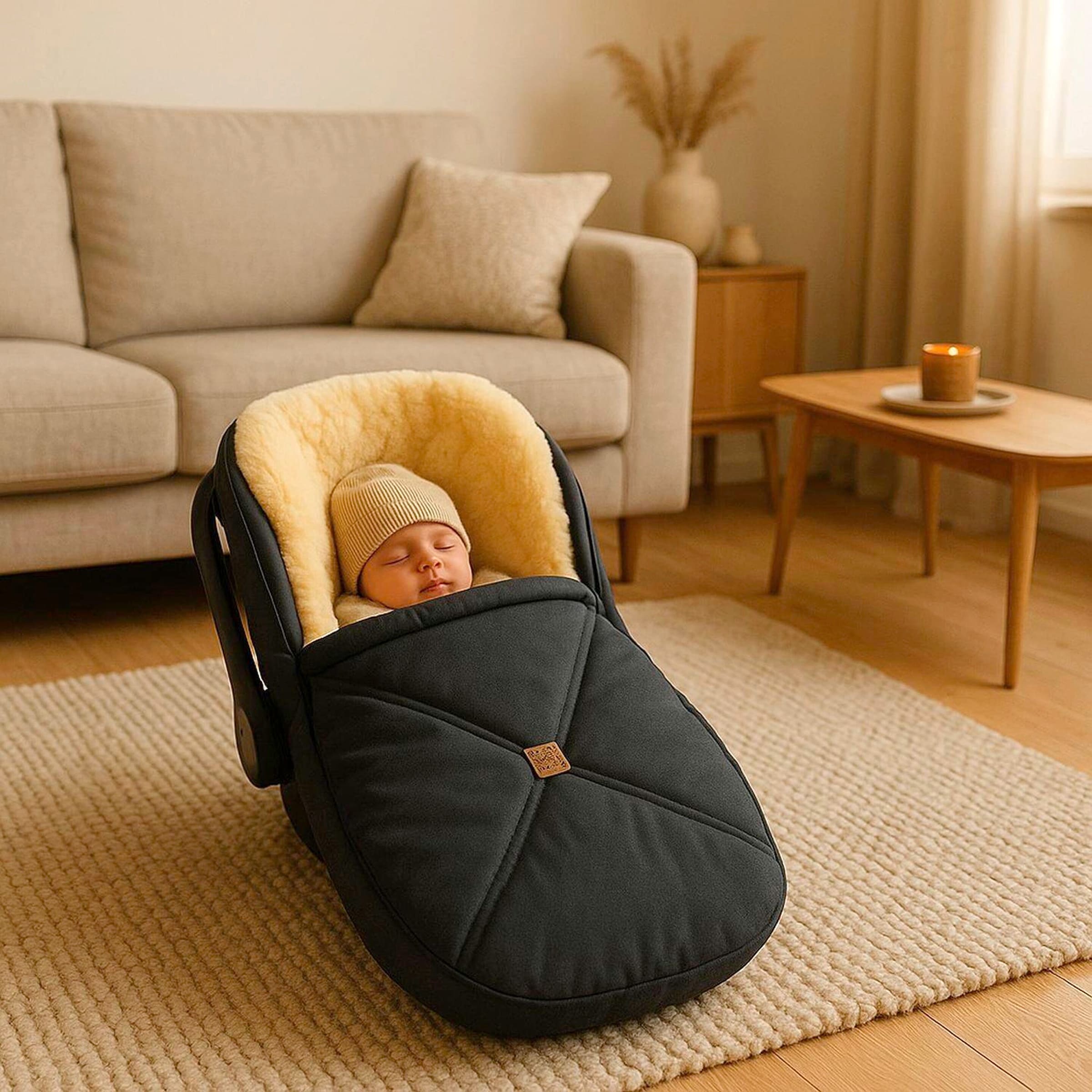 Thumbnail - Kaiser Lammfell-Fußsack EMMY für Babyschalen