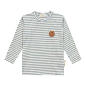 Shirt langarm Rippqualität Ringel Smiley Little Gang