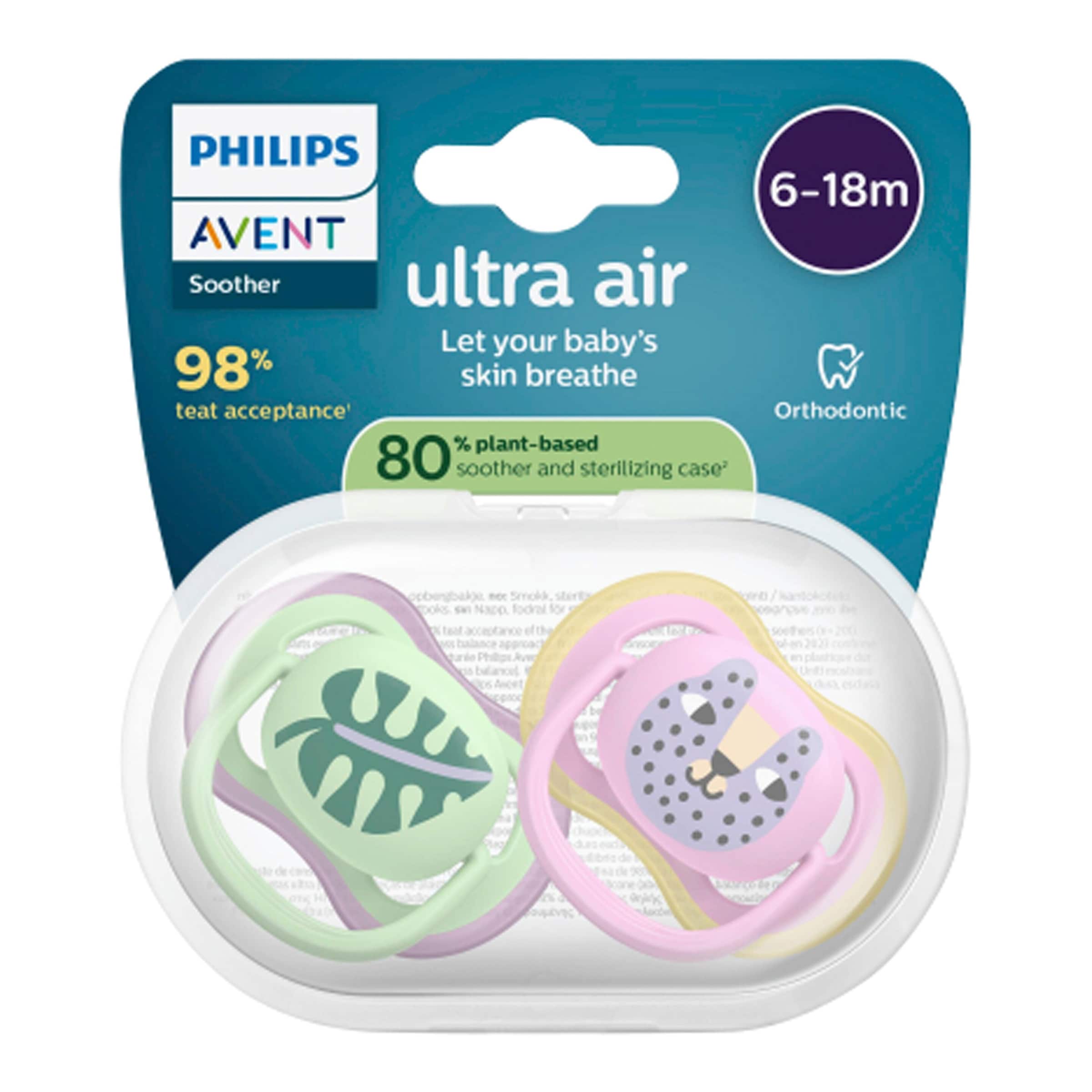 Philips Avent 2er-Pack Schnuller ultra air, 6-18M