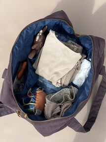 Parent Bag aus Cord Stone grey