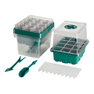 Mini-broeikas-set, 5-delig + Gratis plantgereedschap en plantenlabels