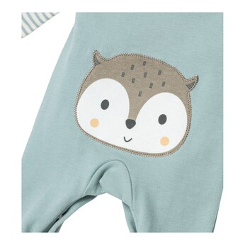 Strampler-Set 2-tlg. mit Shirt Eule Po-Applikation