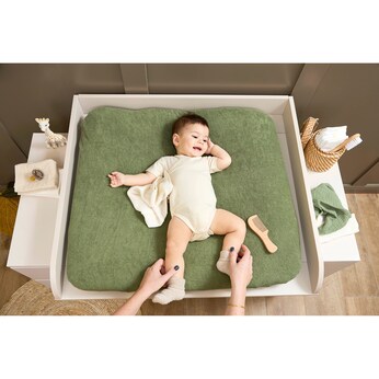 2er-Pack Wickelauflagenbezug Frottee 85x75 cm