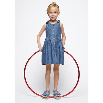 Chambray-Kleid ohne Arm