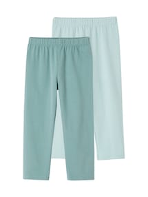 2er-Pack Mädchen 3/4-Leggings BASIC