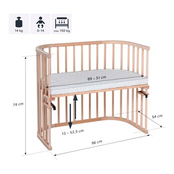 Beistellbett Maxi 89x51 cm