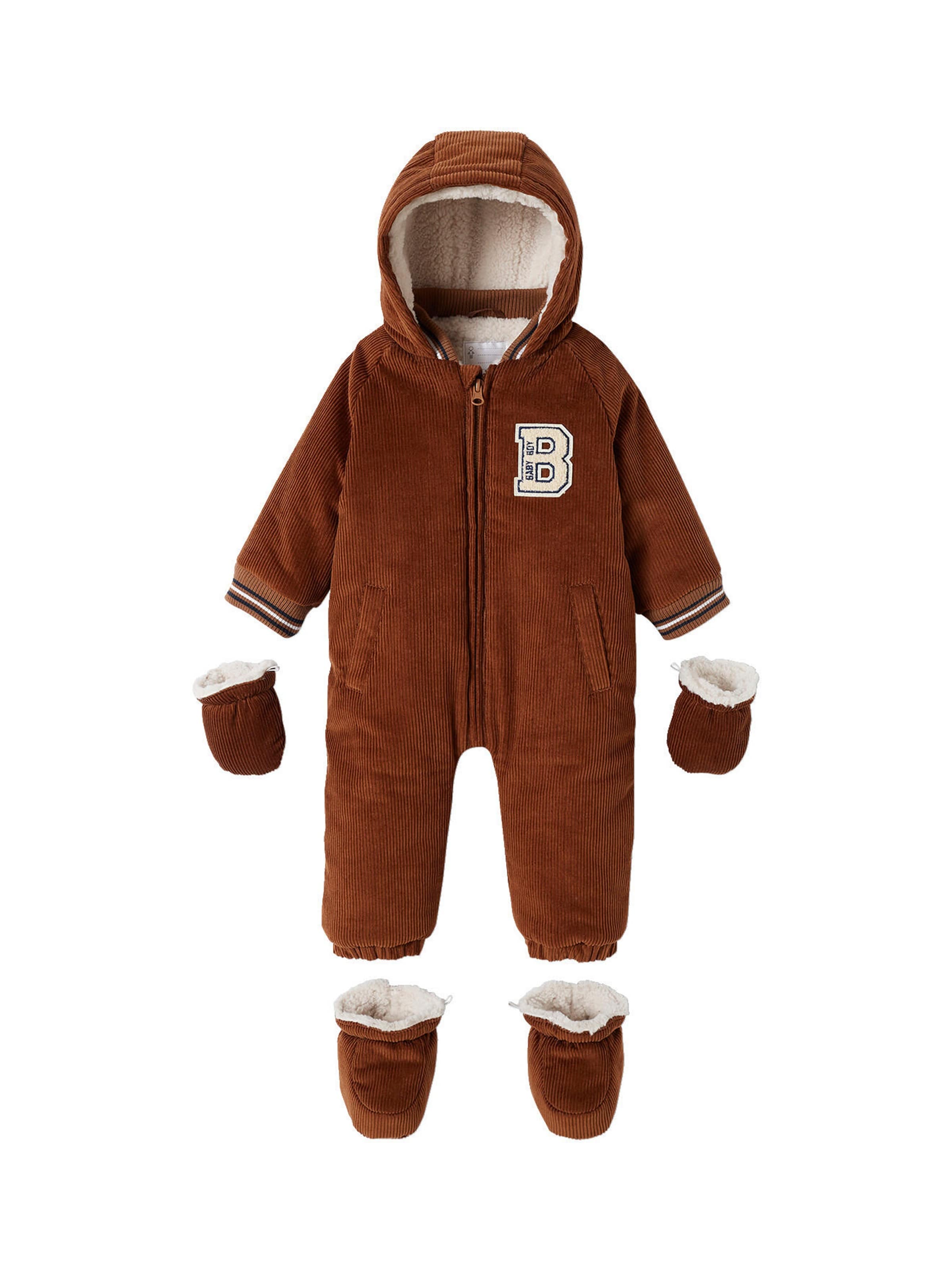 Vertbaudet Baby Winter-Overall Mit Fleecefutter - Wattiert & Kuschelig Für Kalte Tage