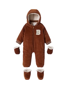 Warmer Baby Winter-Overall aus Cord, Wattierung Recycling-Polyester