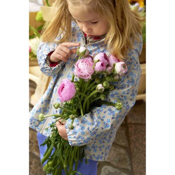 2-tlg. Set Regenjacke und Regenhose Blumen