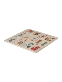 Baby Steckpuzzle mit Baustelle Holz FSC®