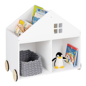 Bibliothèque maison avec roues