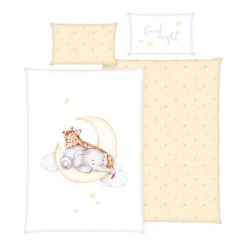 Renforcé Wende-Bettwäsche Sleeping on the moon 40x60 / 100/135 cm