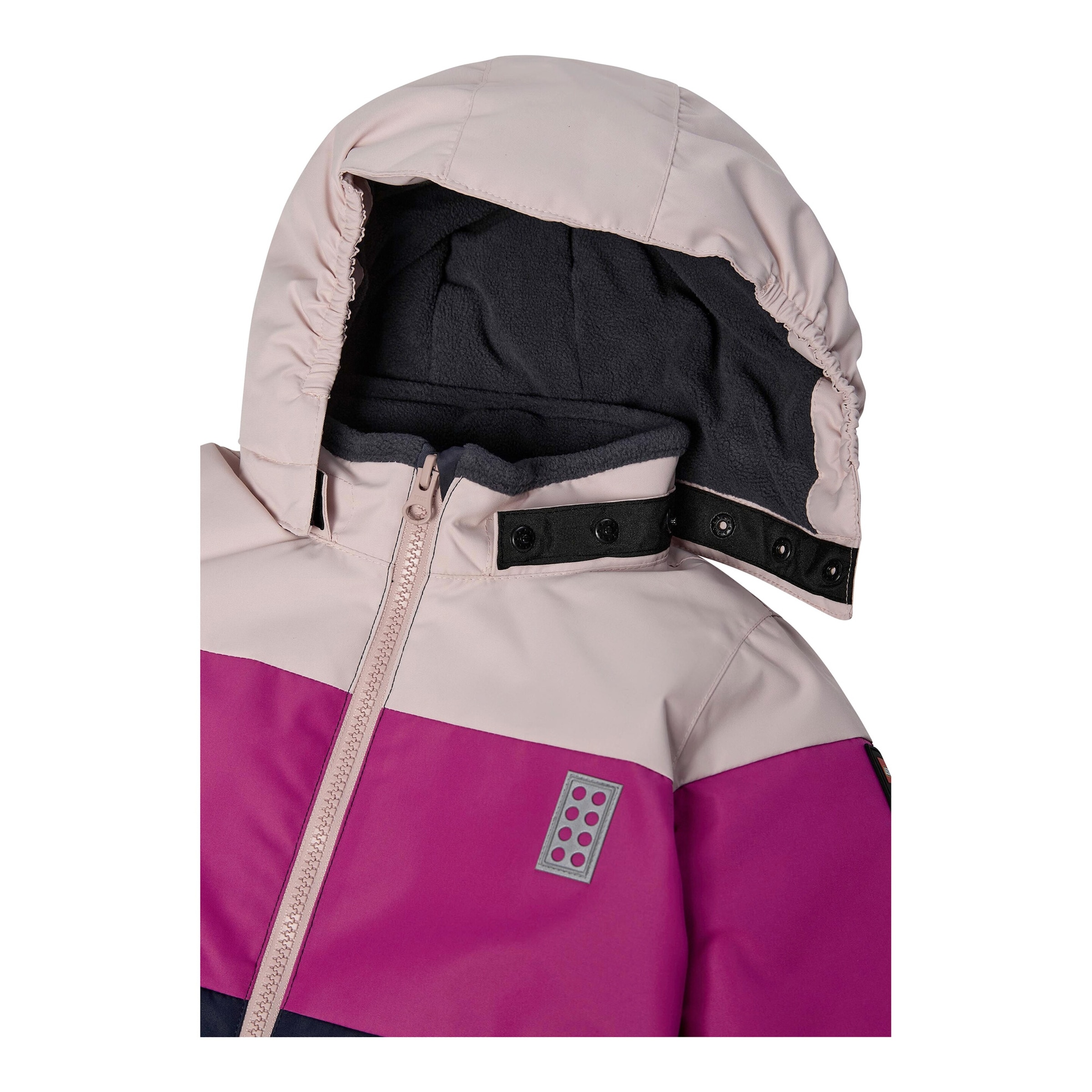 Winterjacke mit abnehmbarer Kapuze LWJER Colorblock