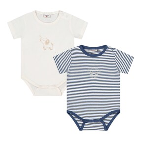Lot de 2 bodys manches courtes safari