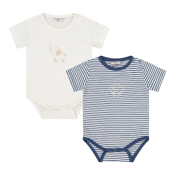 Lot de 2 bodys manches courtes safari