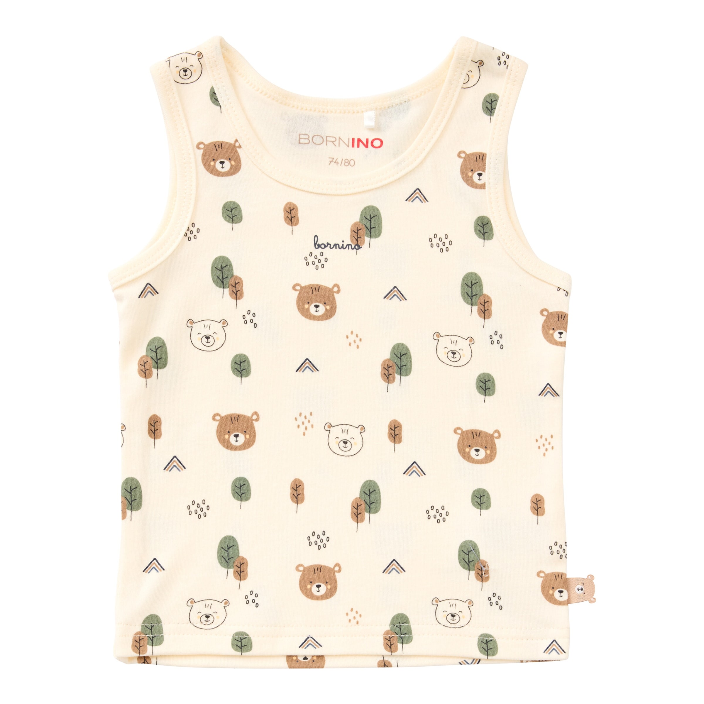 Bornino Lieblinge 3er-Pack Unterhemden Tiny Forest