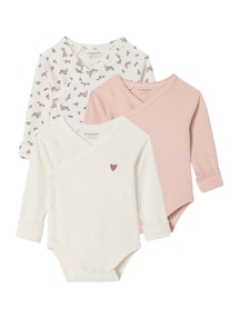 Bio-Kollektion: 3er-Pack mitwachsende Baby Bodys