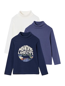 3er-Pack Jungen Rollkragenshirts