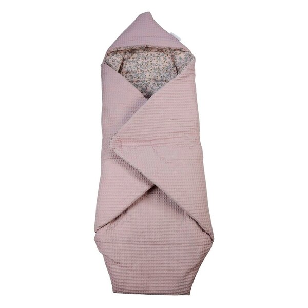 Waffelmuster mauve/Blumenranken rosa