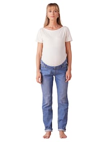 Mom-Jeans für die Schwangerschaft mit abnehmbarem Einsatz WATERLESS, Bundweite verstellbar