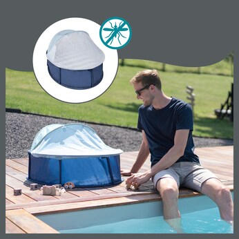 Strandmuschel & Reisebett Babyni 2in1 mit UV-Schutz 50+