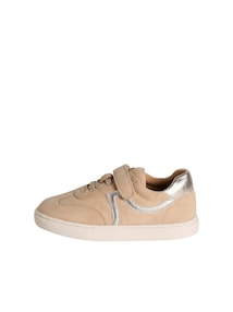 Ledersneakers mit elastischer Schnürung und Klett Kinder