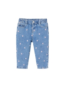 Baby Mom-Jeans mit Stickerei