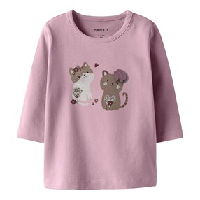 Shirt langarm Katzen